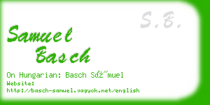 samuel basch business card